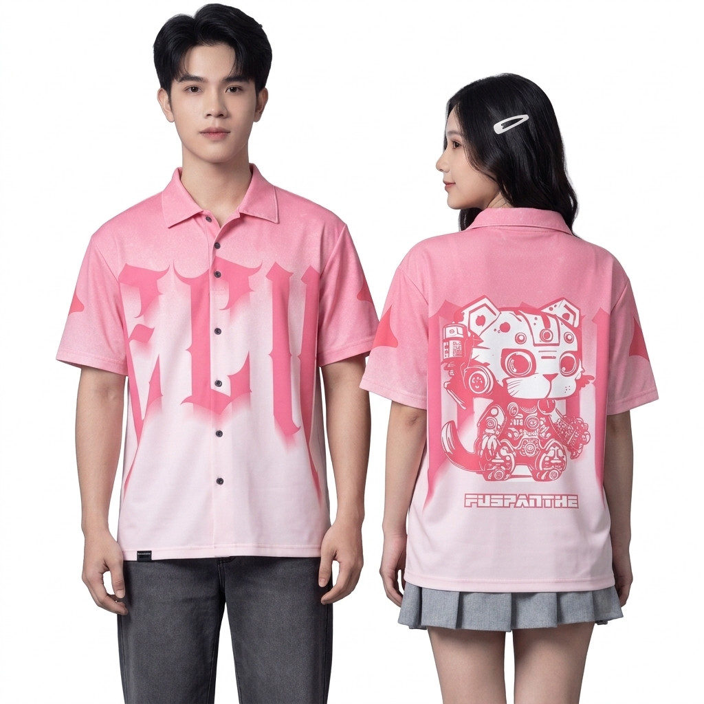 SƠ MI HỌA TIẾT HỒNG-0